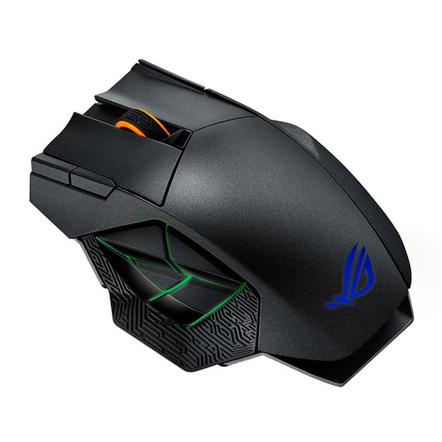 ASUS、左側面に6ボタンを搭載したMMOゲームマウス「ROG Spatha 