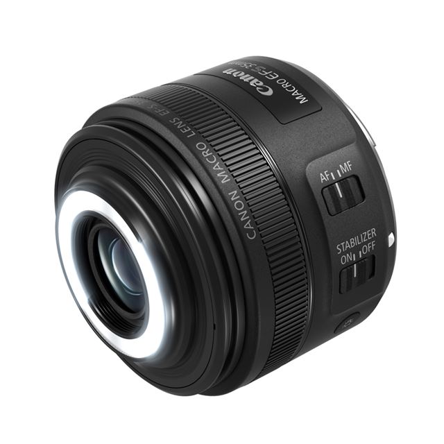 キヤノン、LEDライト内蔵マクロレンズ「EF-S35mm F2.8 マクロ IS STM ...