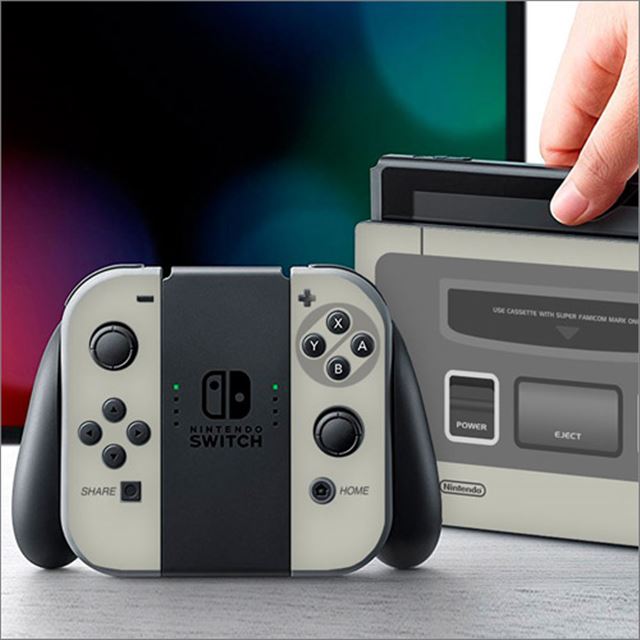Nintendo Switch ファミコン スーファミ 風にアレンジできるステッカー 価格 Com
