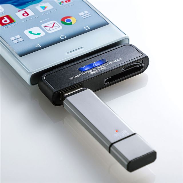 サンワ、USB Type-C搭載スマホ・タブレットに対応したカードリーダー