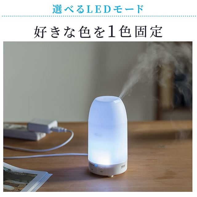 サンワ、7色のLEDが点灯するコンパクトサイズの超音波加湿器 - 価格.com