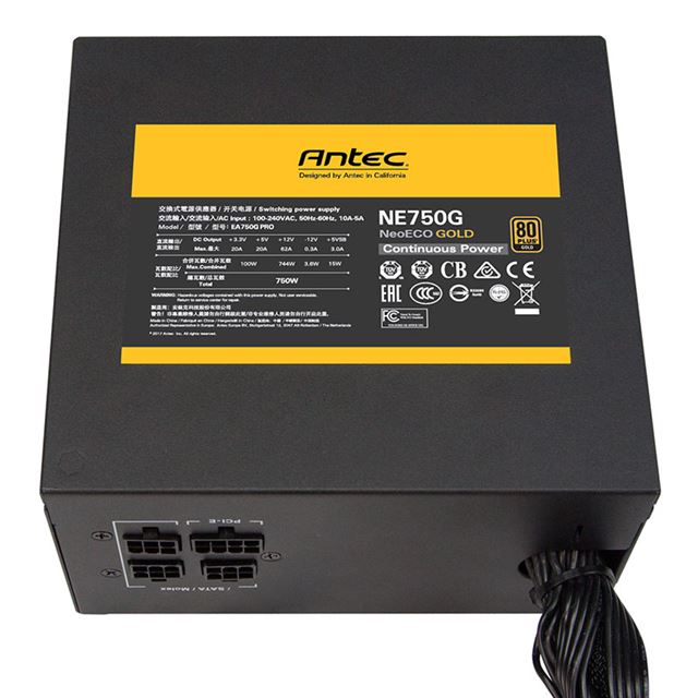 Antec、80PLUS GOLD認証を取得した高効率な電源ユニット「NeoECO GOLD 