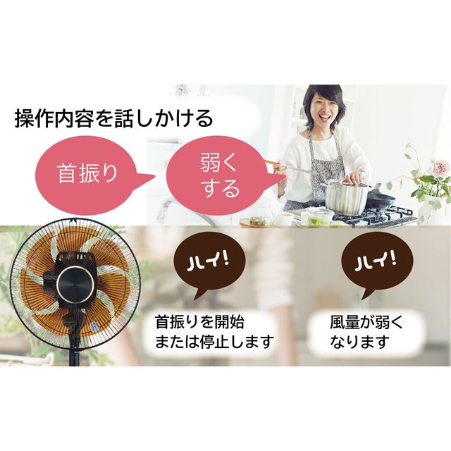 消臭＆熱中症対策機能を搭載した、声で操作できるDC扇風機「極扇