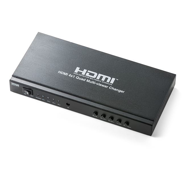 サンワサプライ 4入力1出力HDMI画面分割切替器(4K対応) SW-UHD41MTV