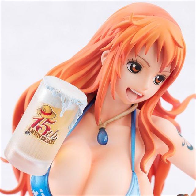 ワンピース」ビキニ姿でジョッキ片手のナミが立体フィギュアに、10,260円 - 価格.com