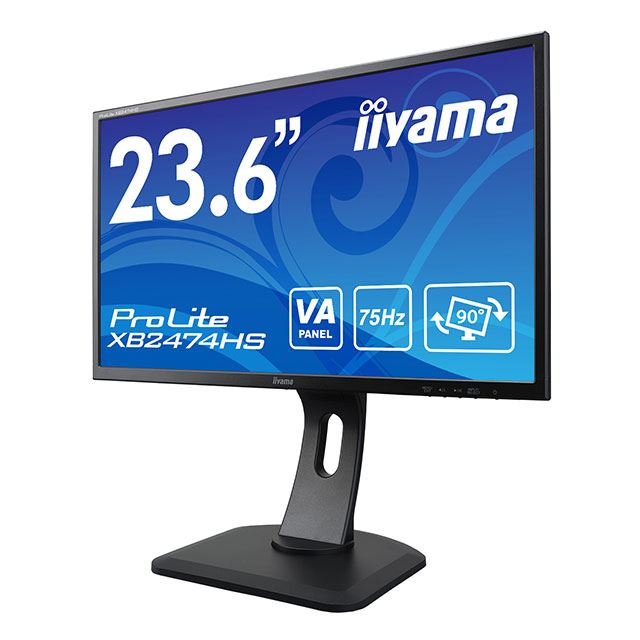 iiyama、VAパネルを採用した23.6型液晶ディスプレイ「ProLite XB2474HS