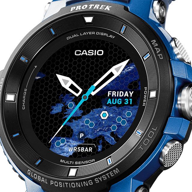 CASIO PRO TREK smart WSD-F30-BU スマートウォッチ - 腕時計(デジタル)