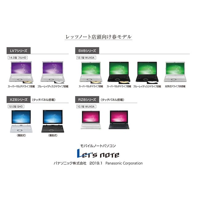 パナソニック、モバイルノートPC「Let'snote」2019年春モデルを発表 ...