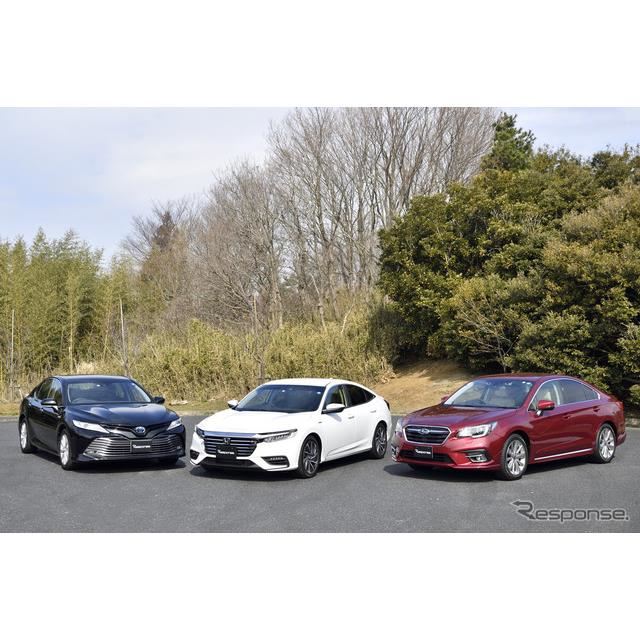 4ドアセダンはsuvのカウンターとなるか 国産モデル3台乗り比べ インサイト カムリ レガシィb4 価格 Com