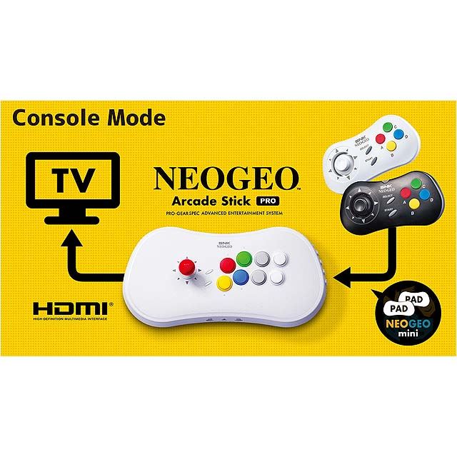 格闘ゲーム20作品を収録したスティック型ゲーム機「NEOGEO Arcade 