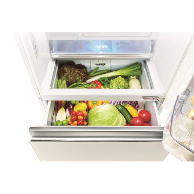 AQUA、冷蔵室から野菜室を見渡せる4ドア冷凍冷蔵庫「Delieシリーズ 