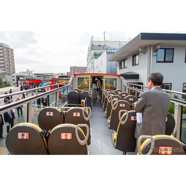 日本初 半分オープン 半分屋根付きの2階建バス 日の丸自動車興業が導入 価格 Com