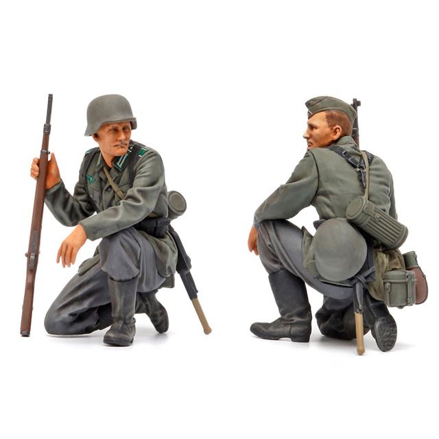 タミヤ、大戦中期の野戦歩兵を再現した「1/35 ドイツ歩兵」5体セット