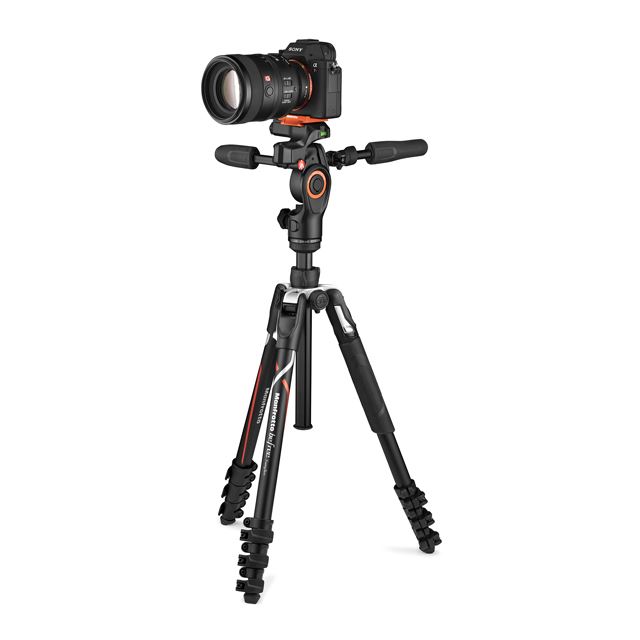 白 フリル付 Manfrotto Befree GT トラベルカーボンファイバー三脚 496ボールヘッド付き ソニーアルファカメラ用 ツイストロック  ブラック 並 カメラアクセサリー