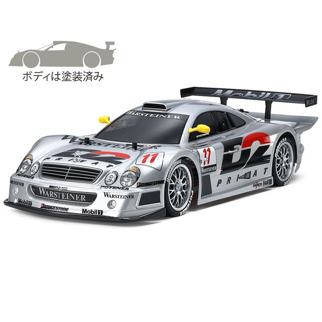 タミヤ、シルバーボディの「メルセデス・ベンツ CLK-GTR」1/10電動RC 