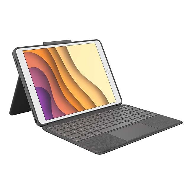 ロジクール、トラックパッド付きのiPad用キーボード一体型ケース 