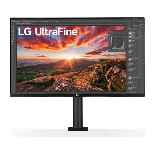 LG、アームスタンドを採用した31.5型4K液晶ディスプレイ「32UN880-B