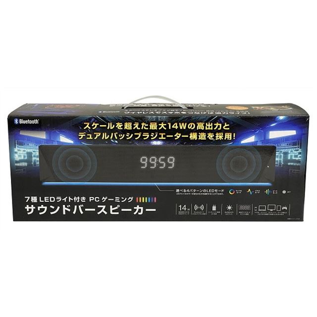 4,378円、ゲオがLEDライト7種搭載のBluetoothサウンドバー発売 - 価格.com