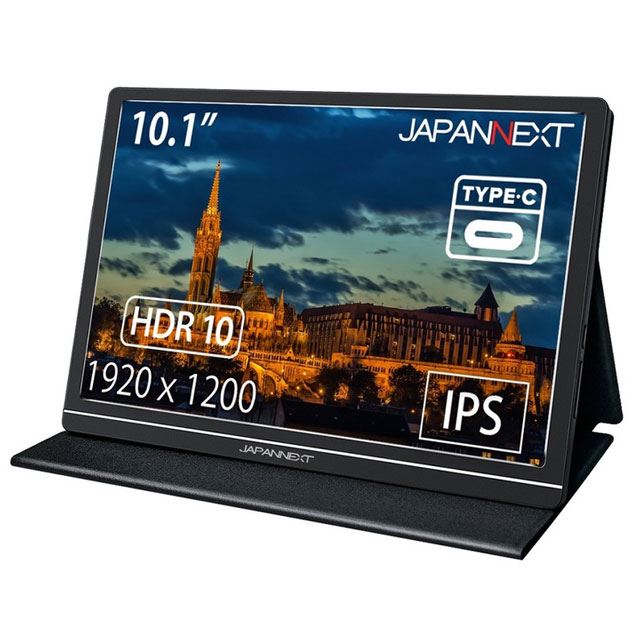 価格.com - JAPANNEXT、Type-Cポートで映像表示＆電力供給できる10.1型モバイル液晶