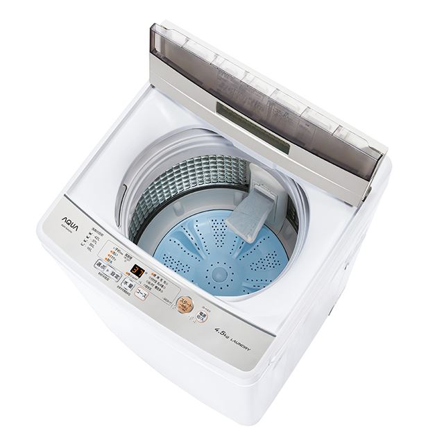 アクア洗濯機4.5kg 3Dアクティブ洗浄　風乾燥機能付き　2022年製埼玉県東京都…階段設置無料