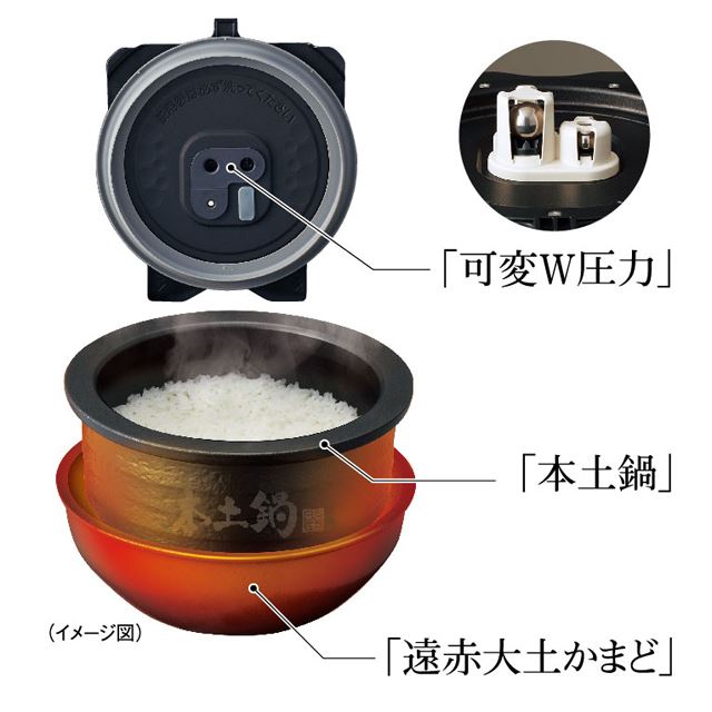 当店限定販売】 e shop kumiタイガー魔法瓶 TIGER 炊飯器 3.5合 一人暮らし用 土鍋圧力IH ご泡火炊き 本土鍋 3段階炊き分け  音声ガイド 炊きたて ストー