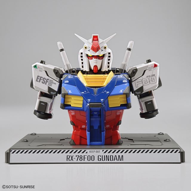 ツインアイとメインカメラが発光、「RX-78F00 ガンダム」の胸像プラモデル - 価格.com