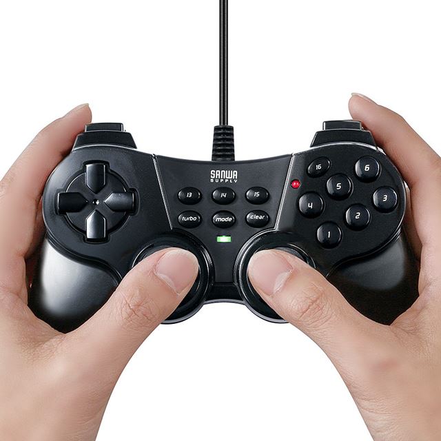 サンワ Xinput機能を搭載した16ボタンのゲームパッド 400 Jyp62ubkx 価格 Com