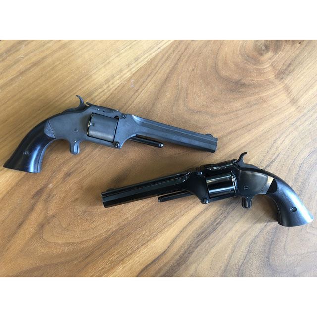 最適坂本龍馬　拳銃　スミス.アンド.ウェッソン リボルバー　木製グリップ　専用掲示板付き　SPRINGFIELD MASS モデルガン モデルガン