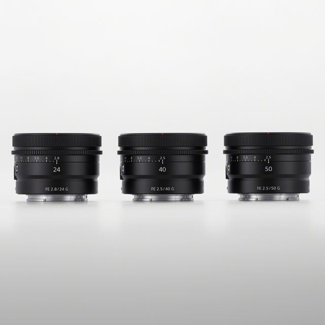 ソニー、小型・軽量設計のGレンズ「50mm F2.5」「40mm F2.5」「24mm F2 ...