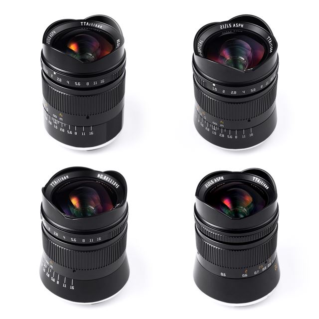 TTArtisan、「21mm f/1.5 ASPH」フルサイズミラーレス用4種を4