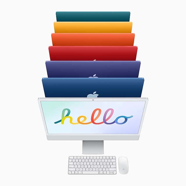 アップル、M1搭載で薄型デザインを実現した24型「iMac」を5月21日発売 ...