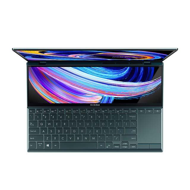 ASUS、14型液晶と12.6型液晶を搭載した2画面ノートPC「ZenBook Duo 14 