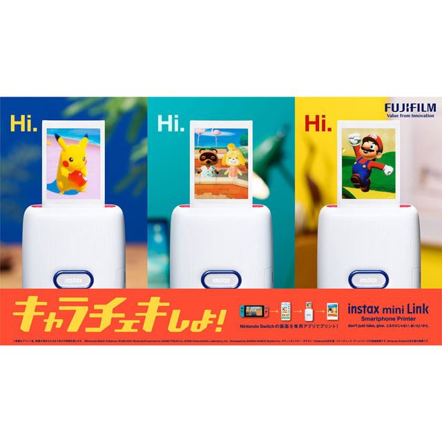 Nintendo Switchのゲーム画面をチェキプリントできる「instax mini