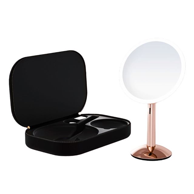 Hibella、“自然光を再現する”LEDライト付き化粧鏡「ガラミラー