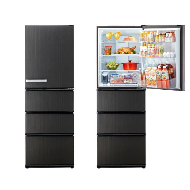 アクア、新色「ウッドブラック」を追加した368L冷凍冷蔵庫「AQR-V37K 