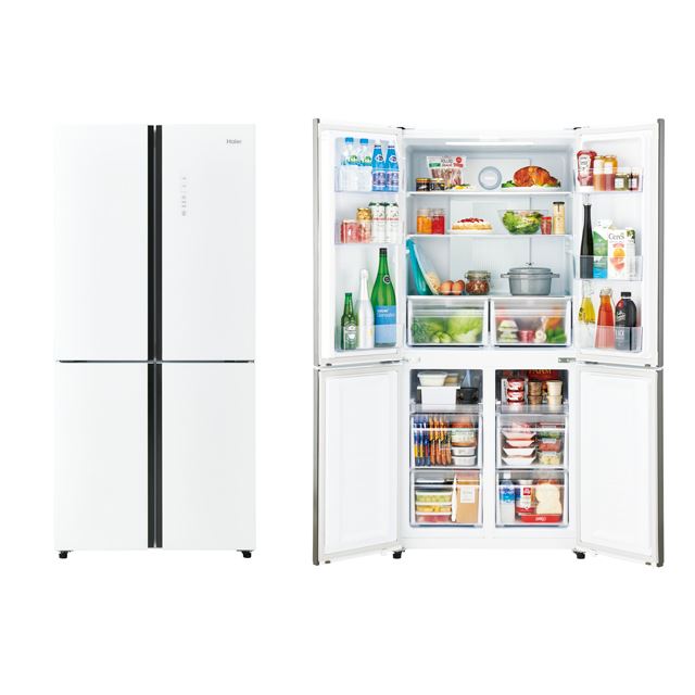 ハイアール、4ドア・フルフレンチの468L冷凍冷蔵庫「JR-NF468B
