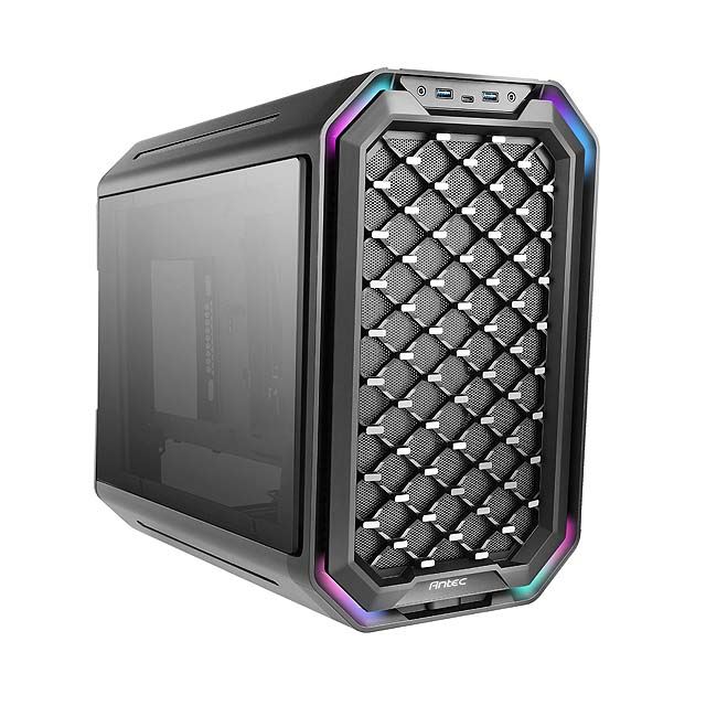Antec、2種類のフロントパネルを用意した倒立式キューブPCケース「Dark