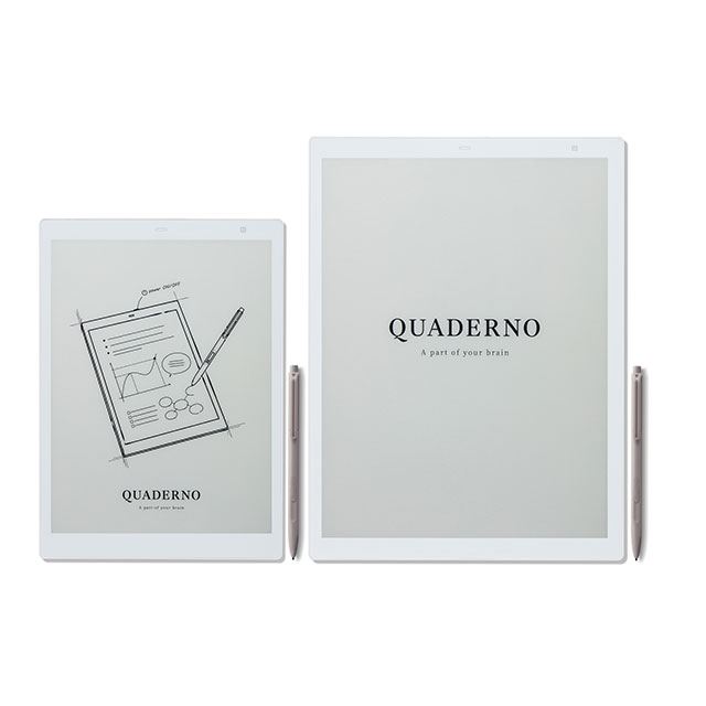 富士通、「ワコム デジタイザ」を搭載した電子ペーパー「QUADERNO