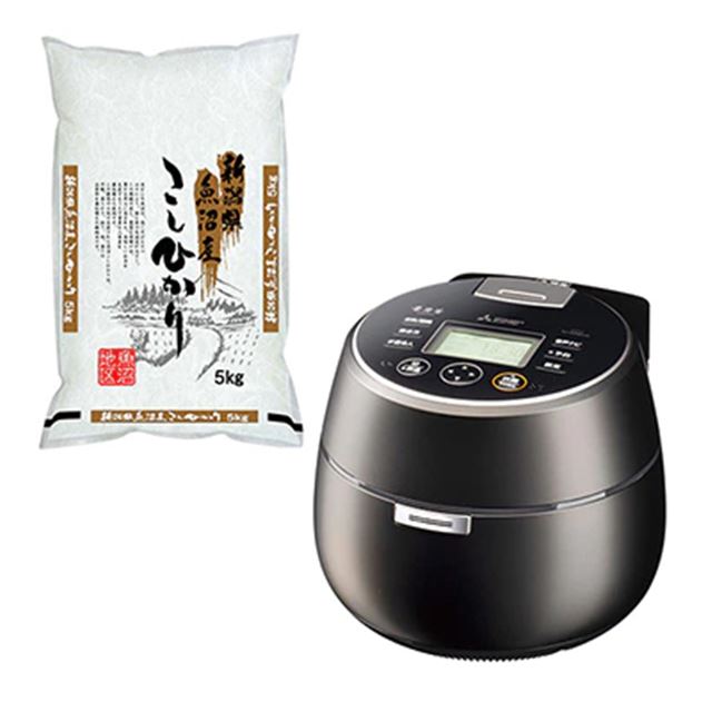 未使用品 三菱 NJ-SW068-B 本炭釜 IHジャー 炊飯器 3.5合炊き 黒銀蒔