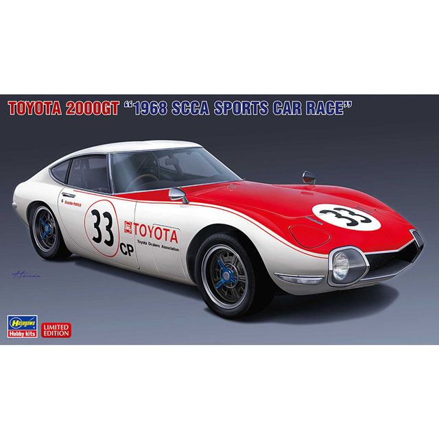 1968年アメリカSCCAシリーズ参戦「トヨタ2000GT」を再現、1/24模型が 