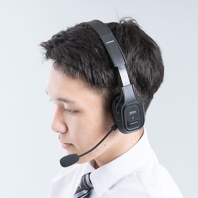 毎日続々入荷 Bluetoothヘッドセット 片耳タイプ オーバーヘッド ノイズキャンセルマイク 32時間連続使用可能 EZ4-BTMH022BK  saformulation.in