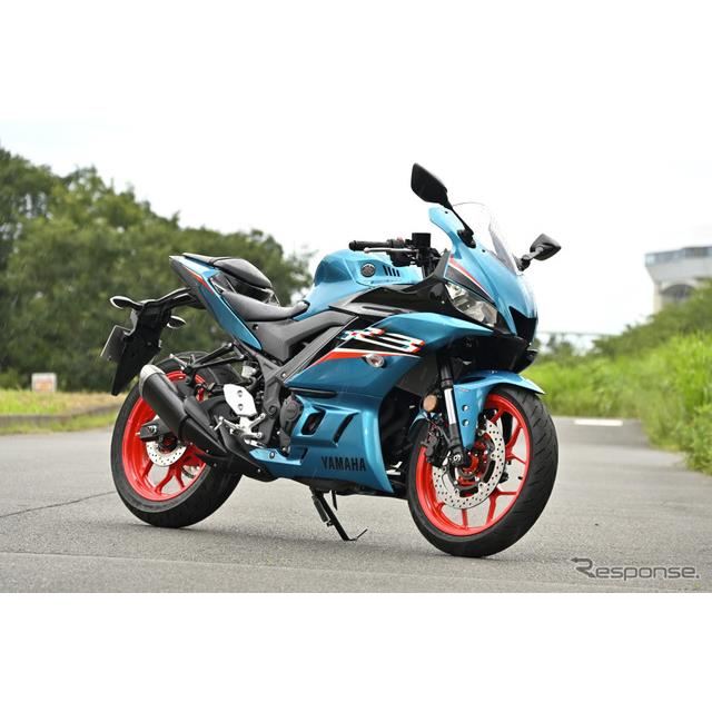 YAMAHA yzf-r3 純正タンクカバー シアン