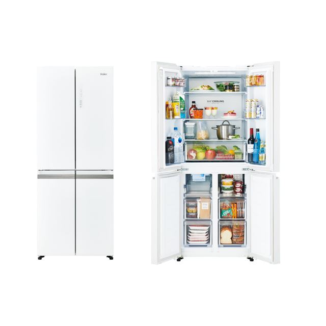 ハイアール、4ドア・フルフレンチ冷凍冷蔵庫に幅700mmの406Lモデルを