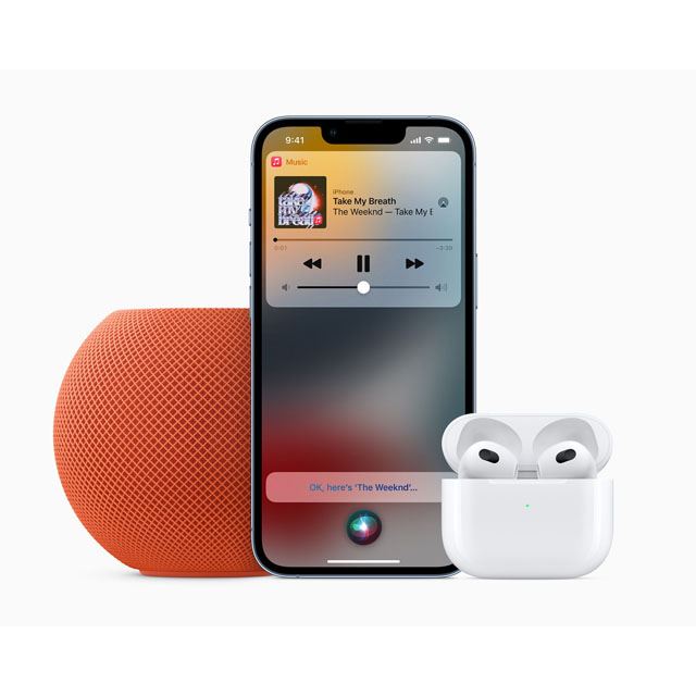 アップル、「HomePod mini」の新色イエロー/オレンジ/ブルーを11月2日 