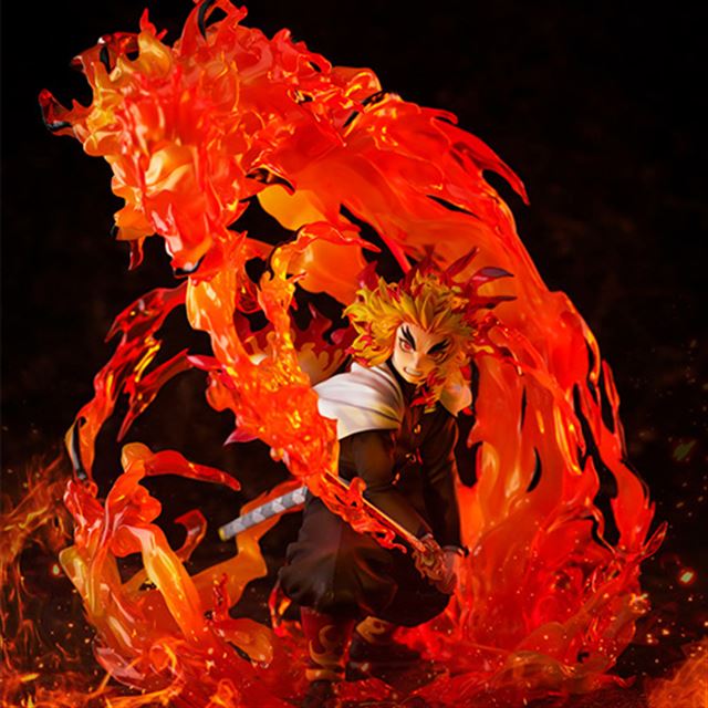 鬼滅の刃」奥義を放つ煉獄杏寿郎が1/8フィギュア化、灼熱の炎を 