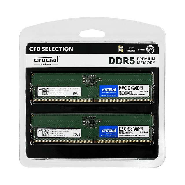 本店Crucial CFD販売DDR5 32GB×2枚W5U5200CM その他