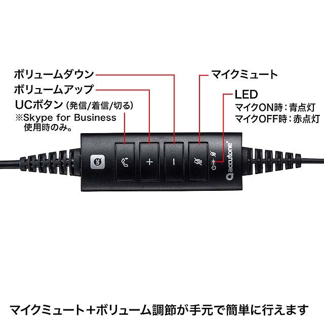 サンワ、コールセンターなどに適したオーバーヘッドタイプのUSBヘッド 