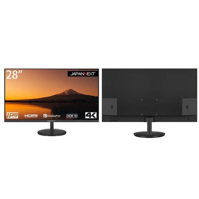 JAPANNEXT、HDR対応の28型4K液晶ディスプレイ2機種をAmazon限定で発売 