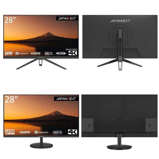 JAPANNEXT、HDR対応の28型4K液晶ディスプレイ2機種をAmazon限定で発売