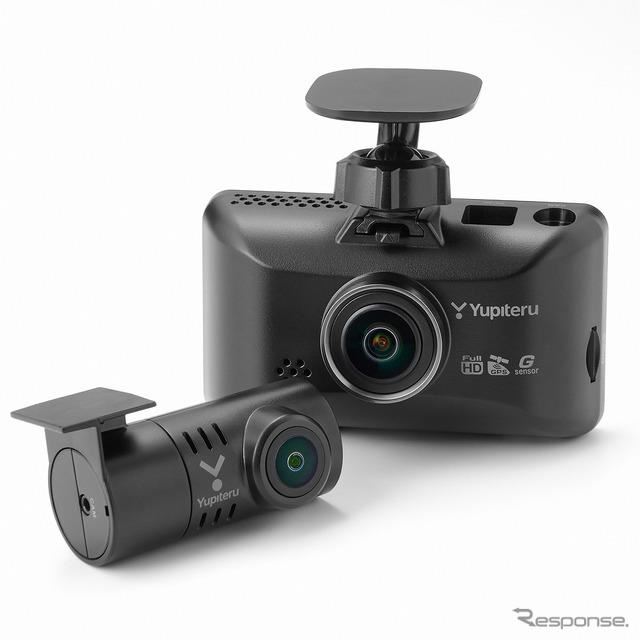 ユピテル、大画面3.0インチモニター搭載の2カメラドラレコ発売へ 